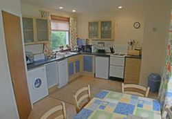 Kitchen area at Mandallagh Cottage in the Isle of Skye, Scotland