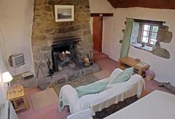 Lounge area at the cottage in the Isle of Skye, Scotland